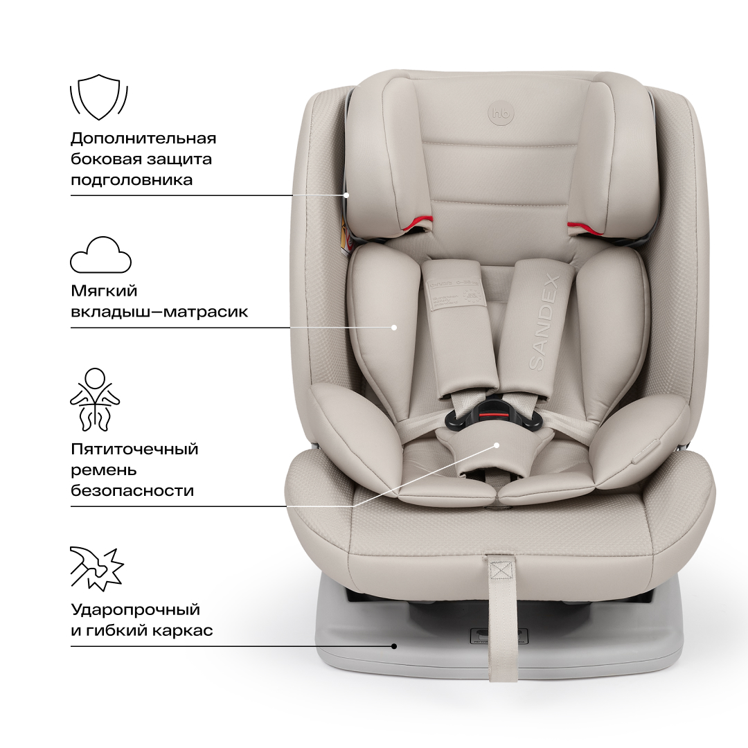 Автокресло Happy Baby Sandex 0+/1/2/3 (0-36 кг) - фото 9