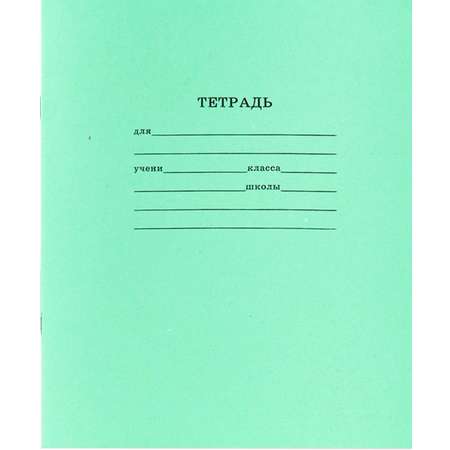 Тетрадь школьная BG Клетка 12л зелёная 12-3032