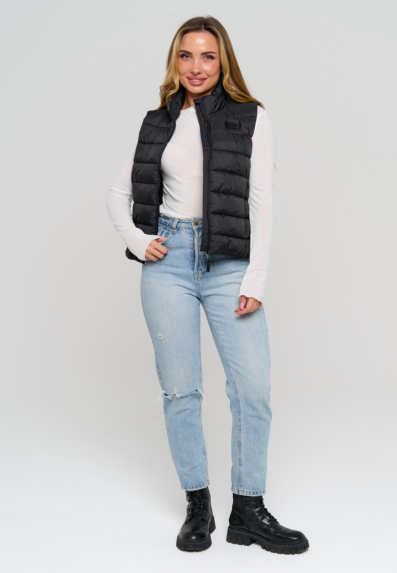 Жилет Stylish AMADEO AV-8508-черный - фото 14