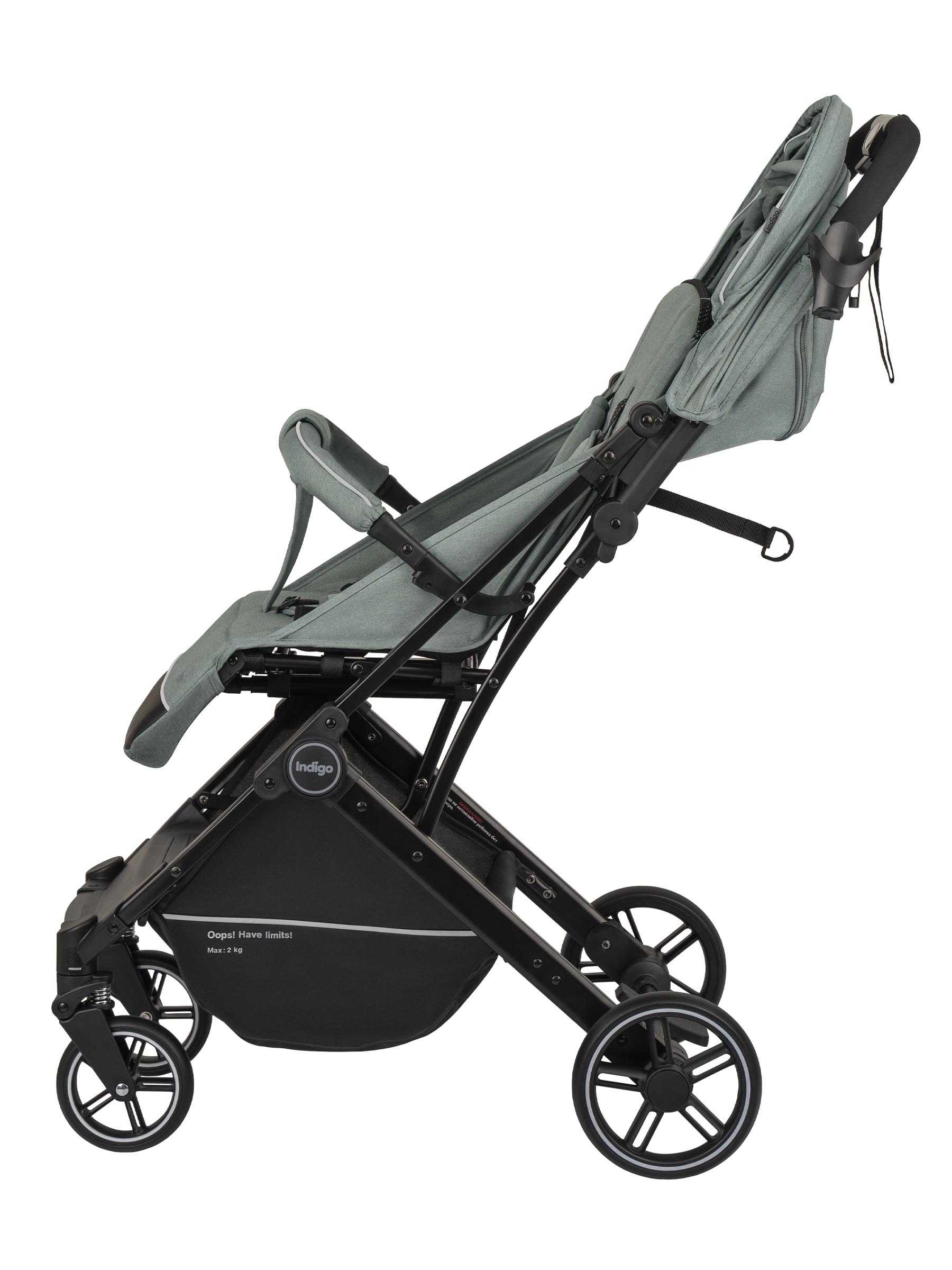 Коляска прогулочная Indigo Trip для путешествий зеленый - фото 16