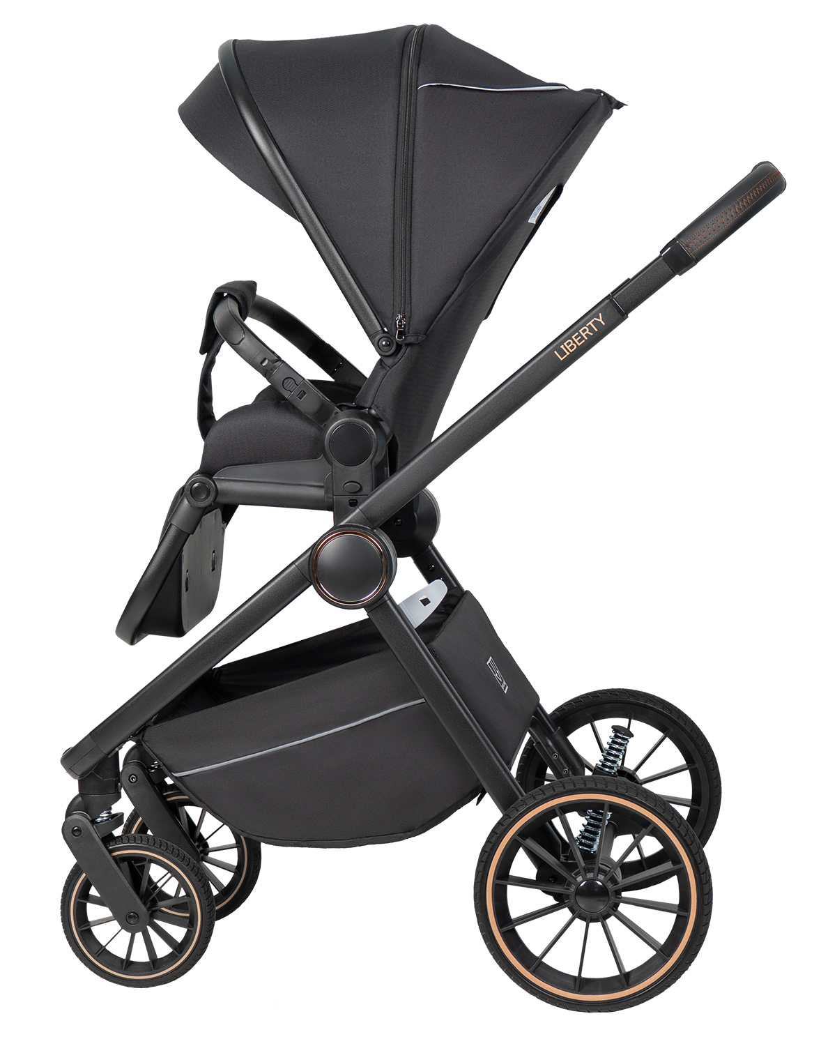 Коляска 3в1 Farfello Liberty черный - фото 22