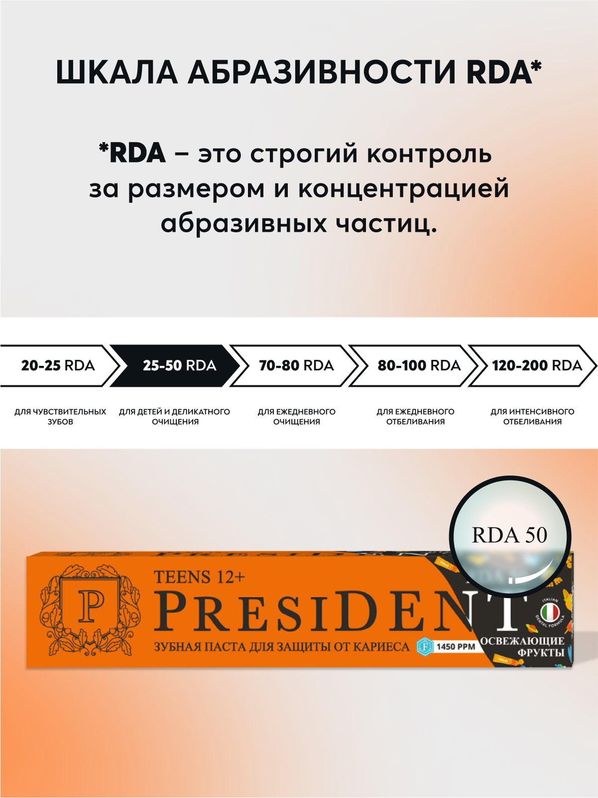 Зубная паста President с фтором фруктовый - фото 7