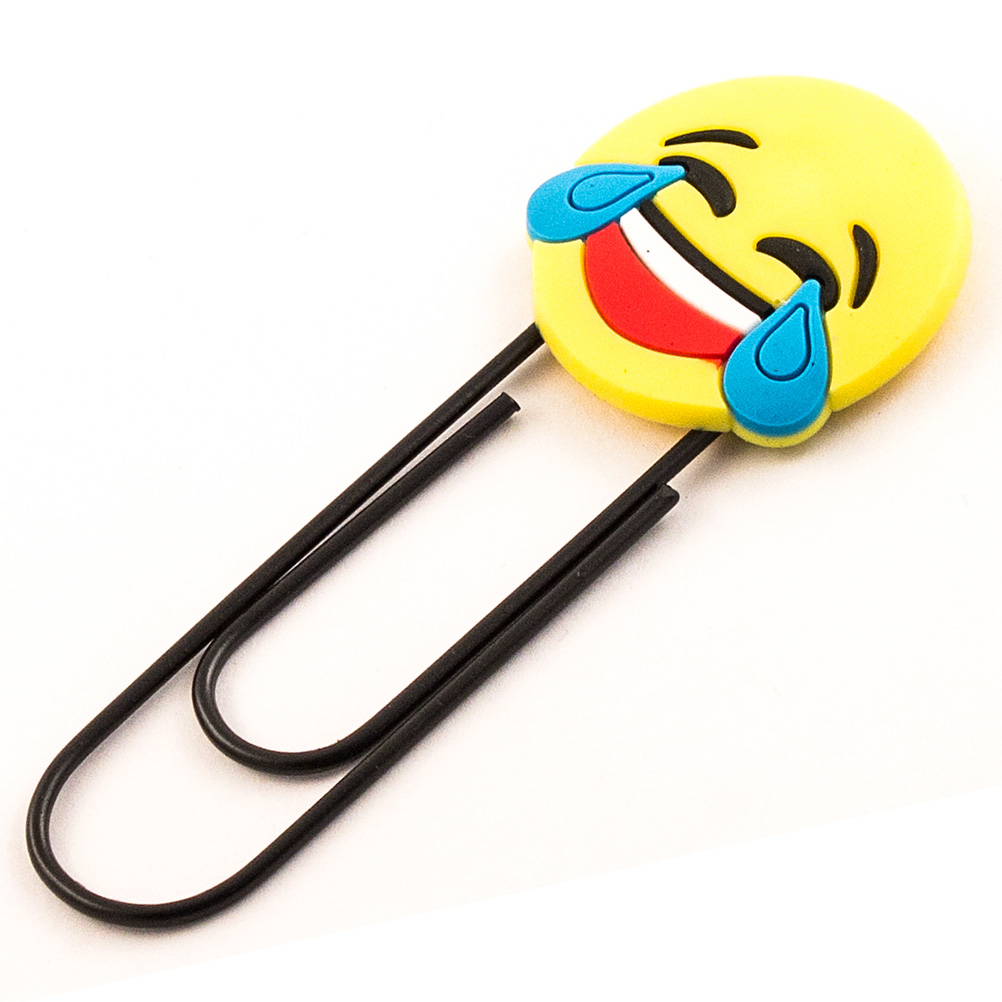 Закладка ЭВРИКА Скрепка-гигант Смайл №8 1 шт. - фото 1