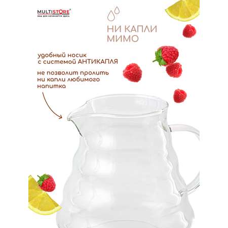 Чайник заварочный стеклянный Multistore 800 мл