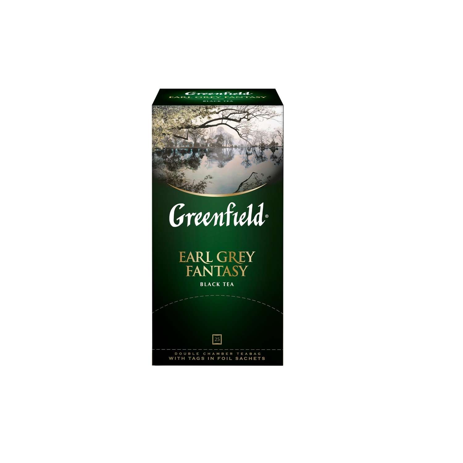 Чай черный Greenfield Earl Grey Fantasy с ароматом бергамота в пакетиках 25шт - фото 1