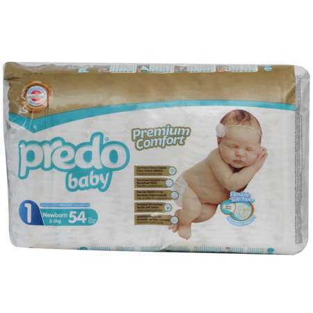 Подгузники Predo для новорожденных 1 (2-5 кг) 54 шт.