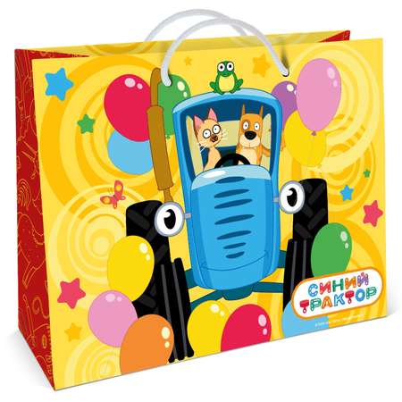 Пакет подарочный ND PLAY Синий трактор Поздравляю 40*30см