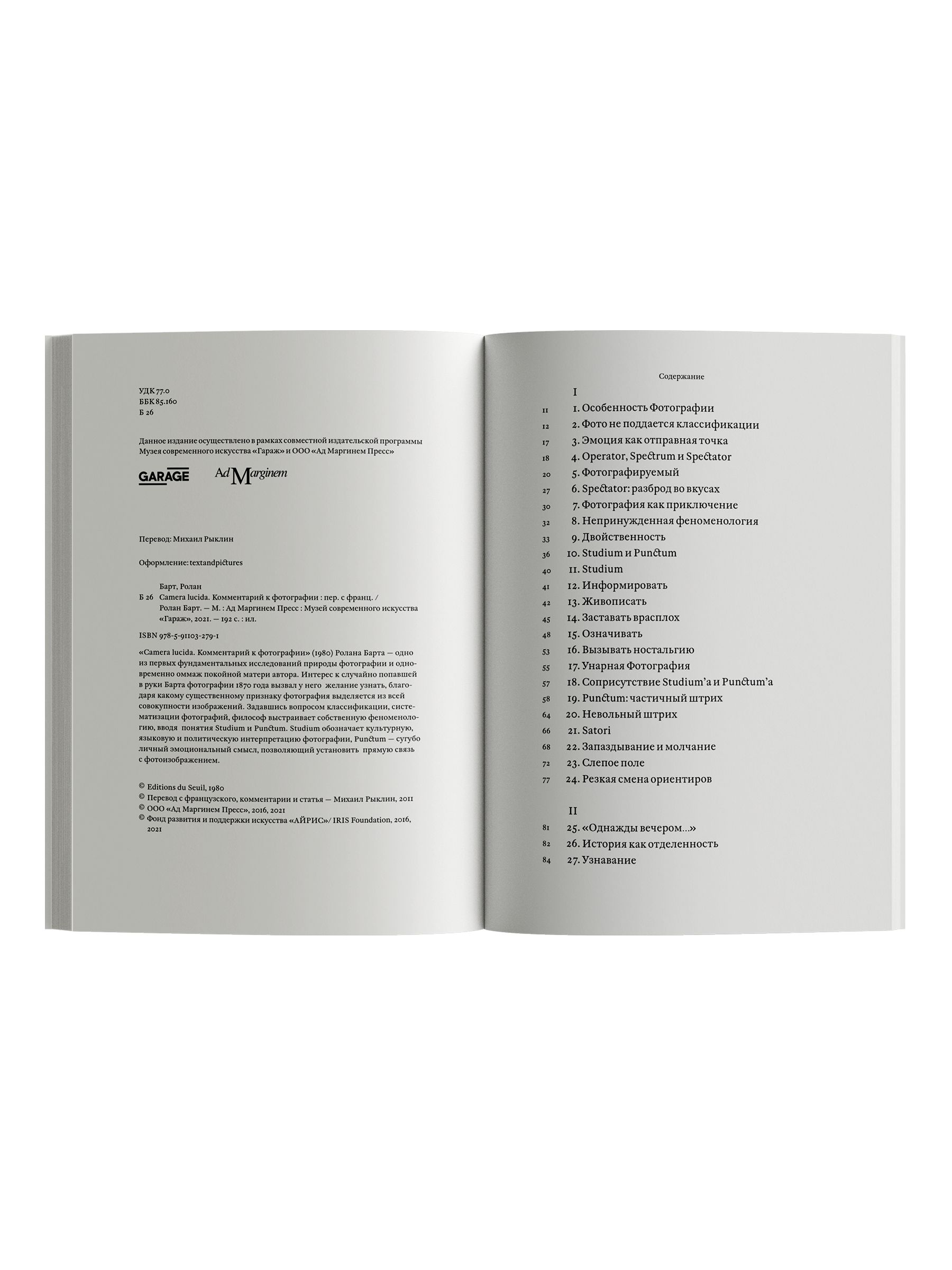 Книга Ad Marginem Camera lucida Комментарий к фотографии - фото 2