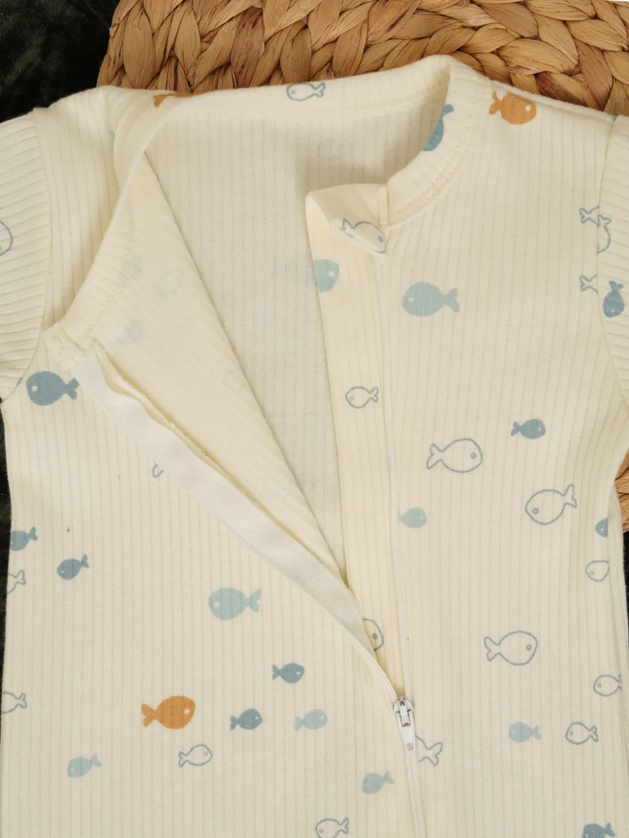 Комбинезон 3 шт Супер Пупс нбр/3пр/кмбнмол/голубыерыбки - фото 15