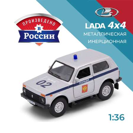 Полицейская машина . LADA Lada Niva 4х4/Лада Нива 4х4 1:34 серый в ассортименте