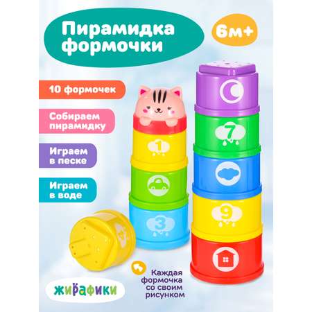 Игрушка Жирафики пирамидка Добрый кот