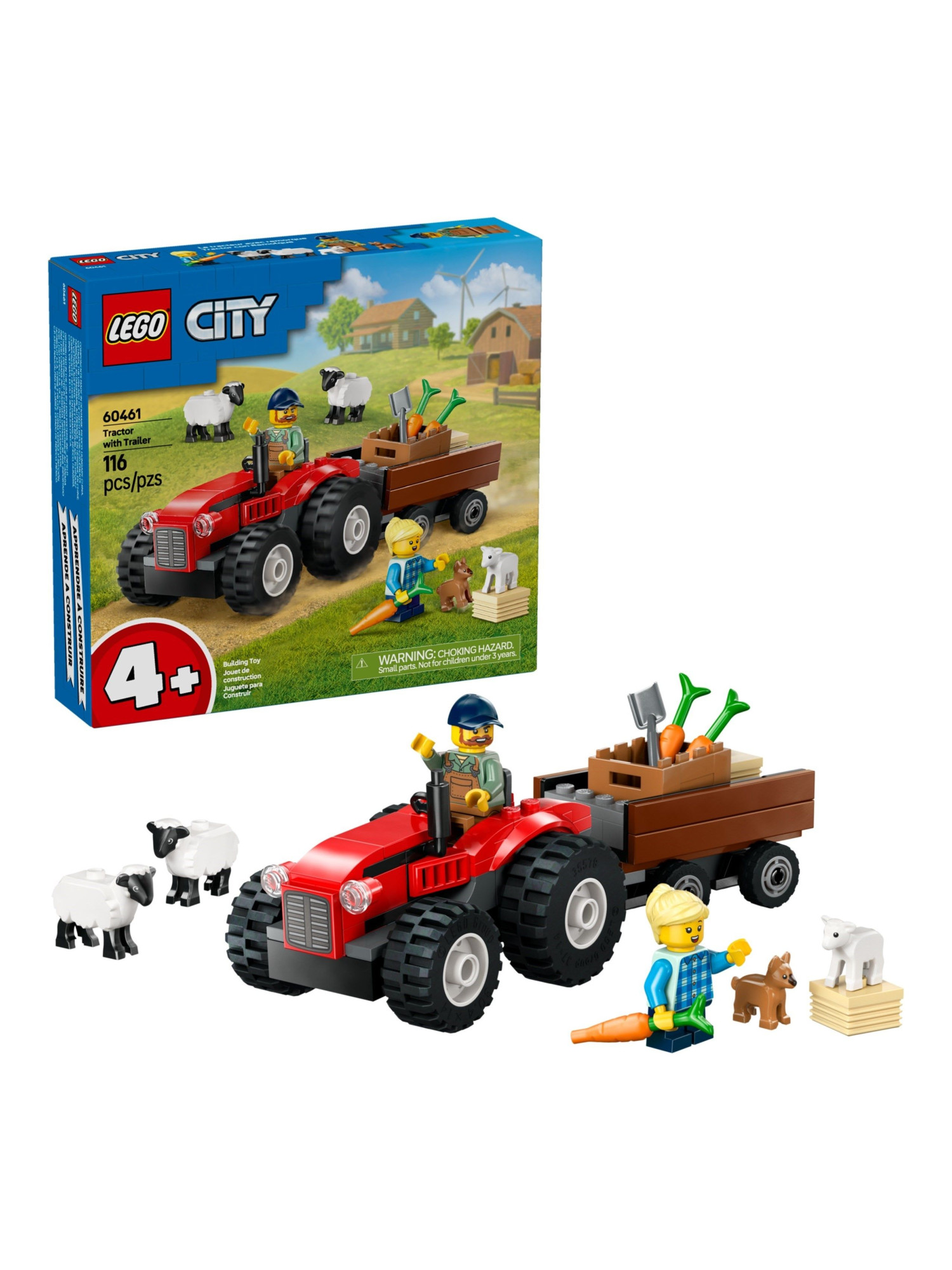 Конструктор LEGO City Трактор с прицепом 116 дет. - фото 4