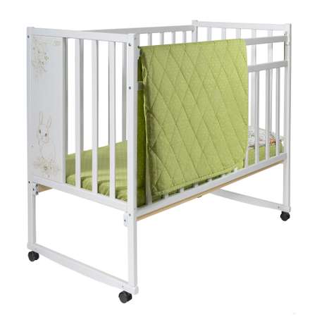 Детская кроватка Sweet Baby прямоугольная, универсальный маятник (белый)