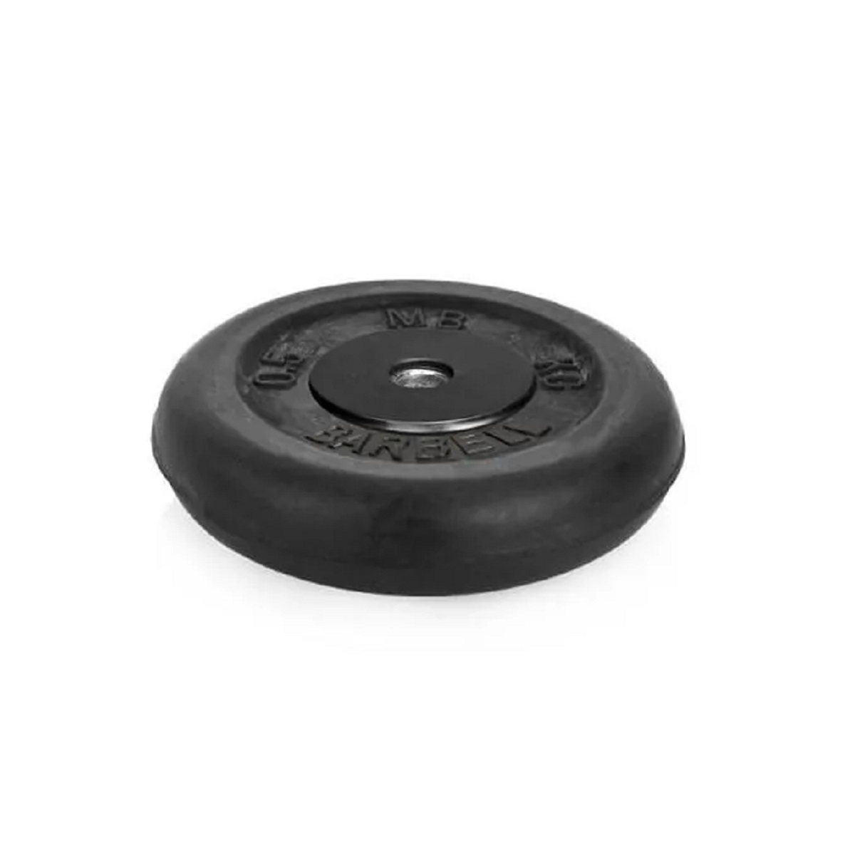 D 31 мм чёрный 0,5 кг MbBarbell Диск обрезиненный - фото 2