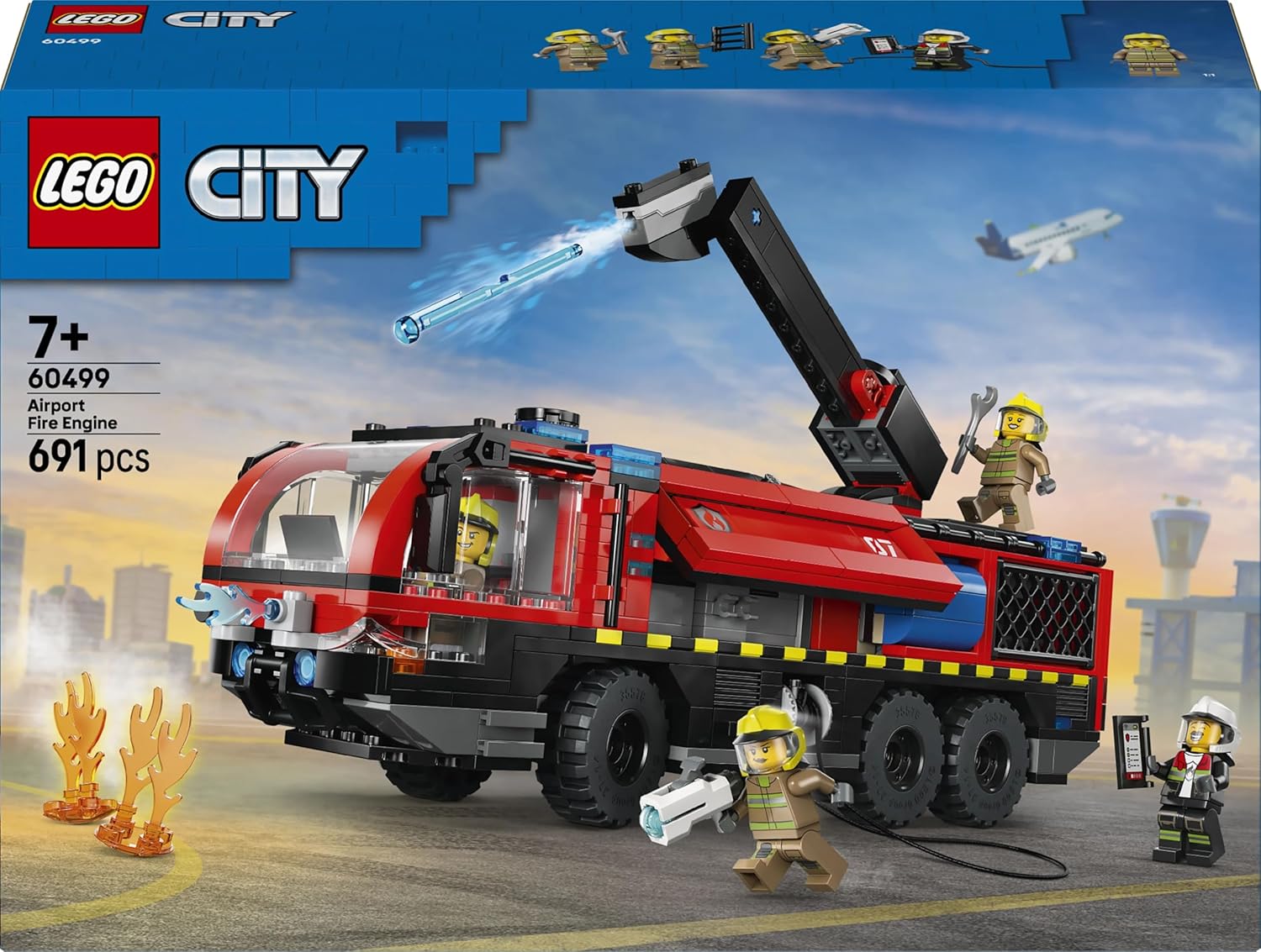 Конструктор LEGO City Пожарная машина для аэропорта 491 дет. - фото 7