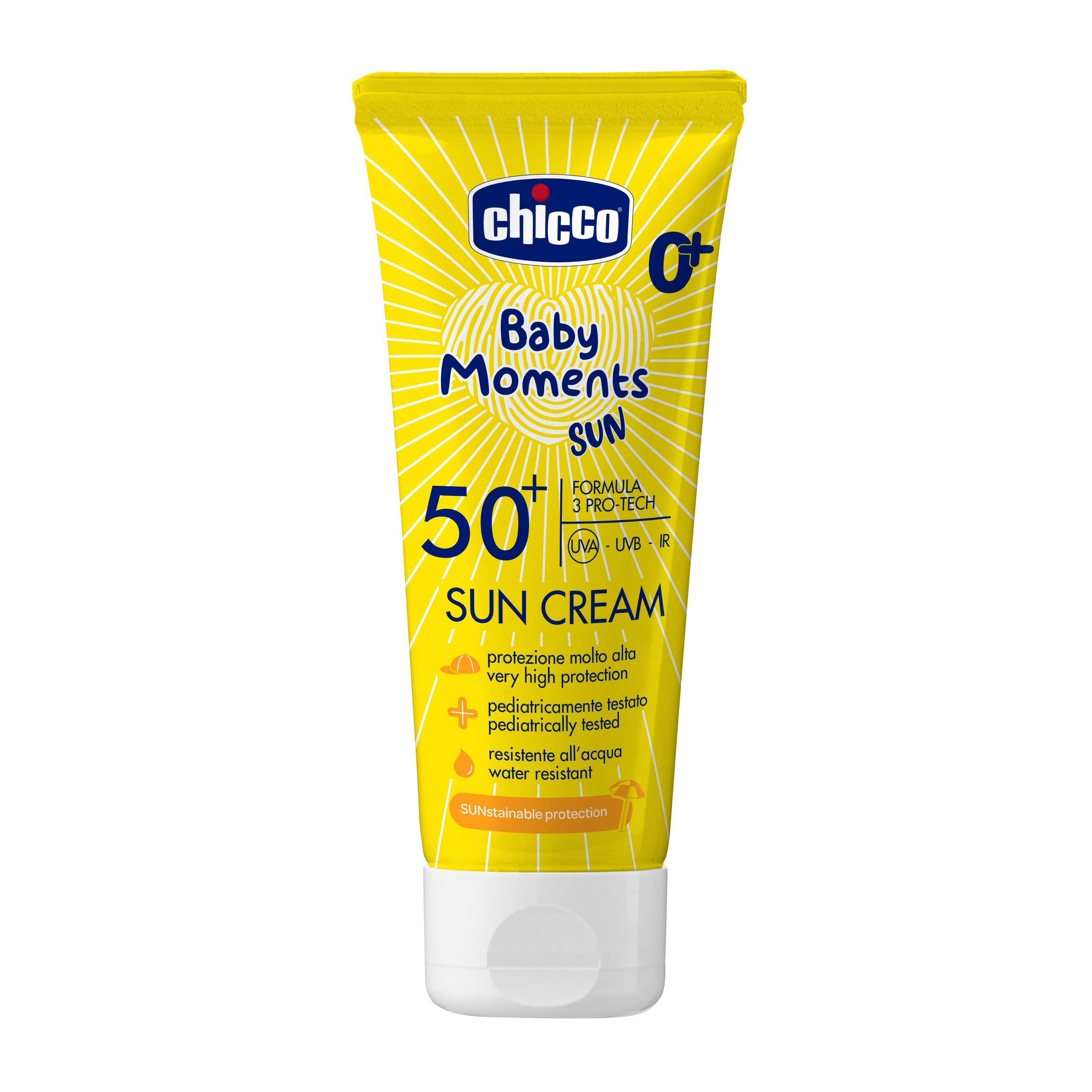 Крем детский солнцезащитный SPF50+ Chicco Baby Moments Sun, 75 мл - фото 2