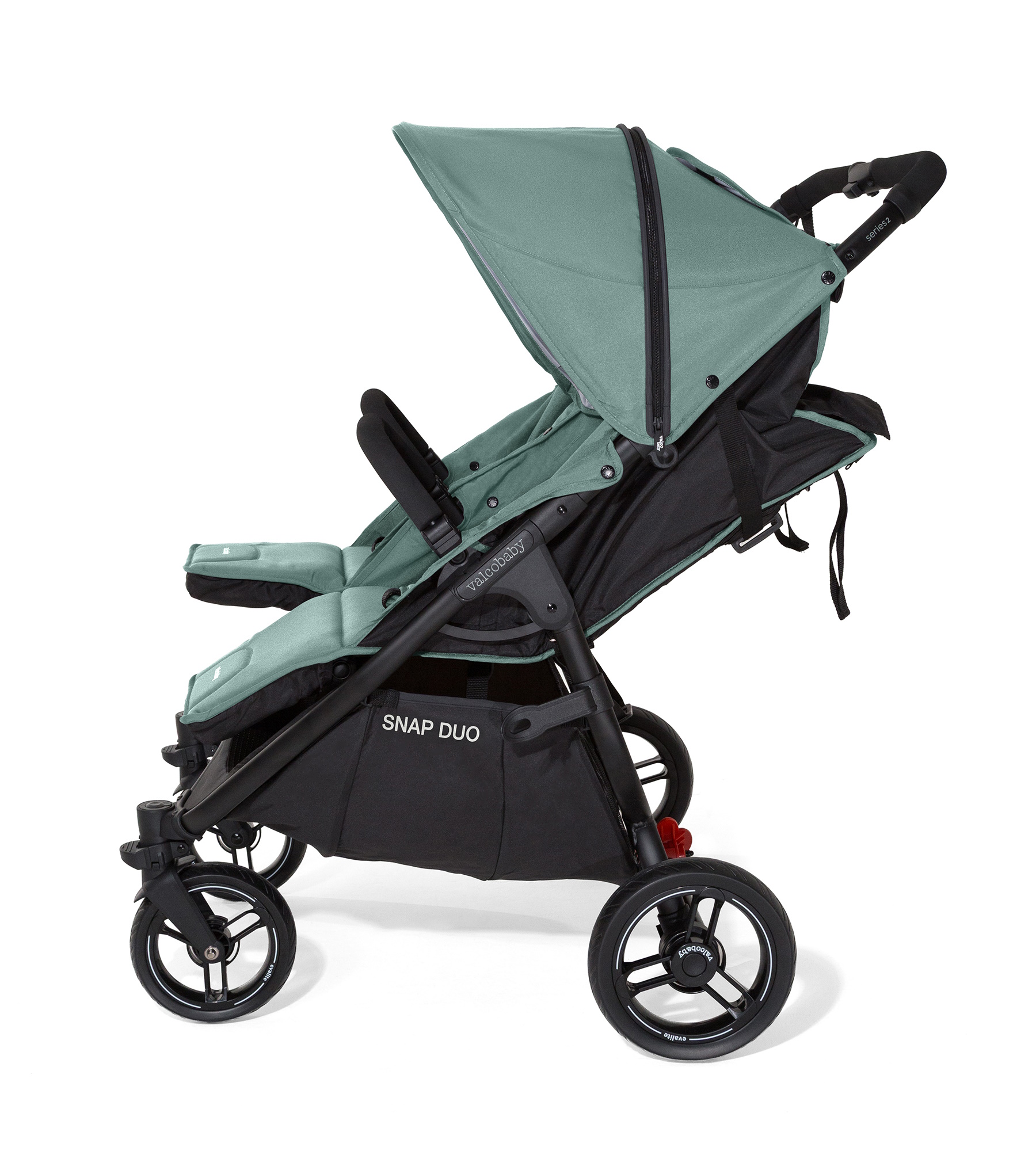Коляска прогулочная для двойни Valco baby Snap Duo зеленый - фото 1