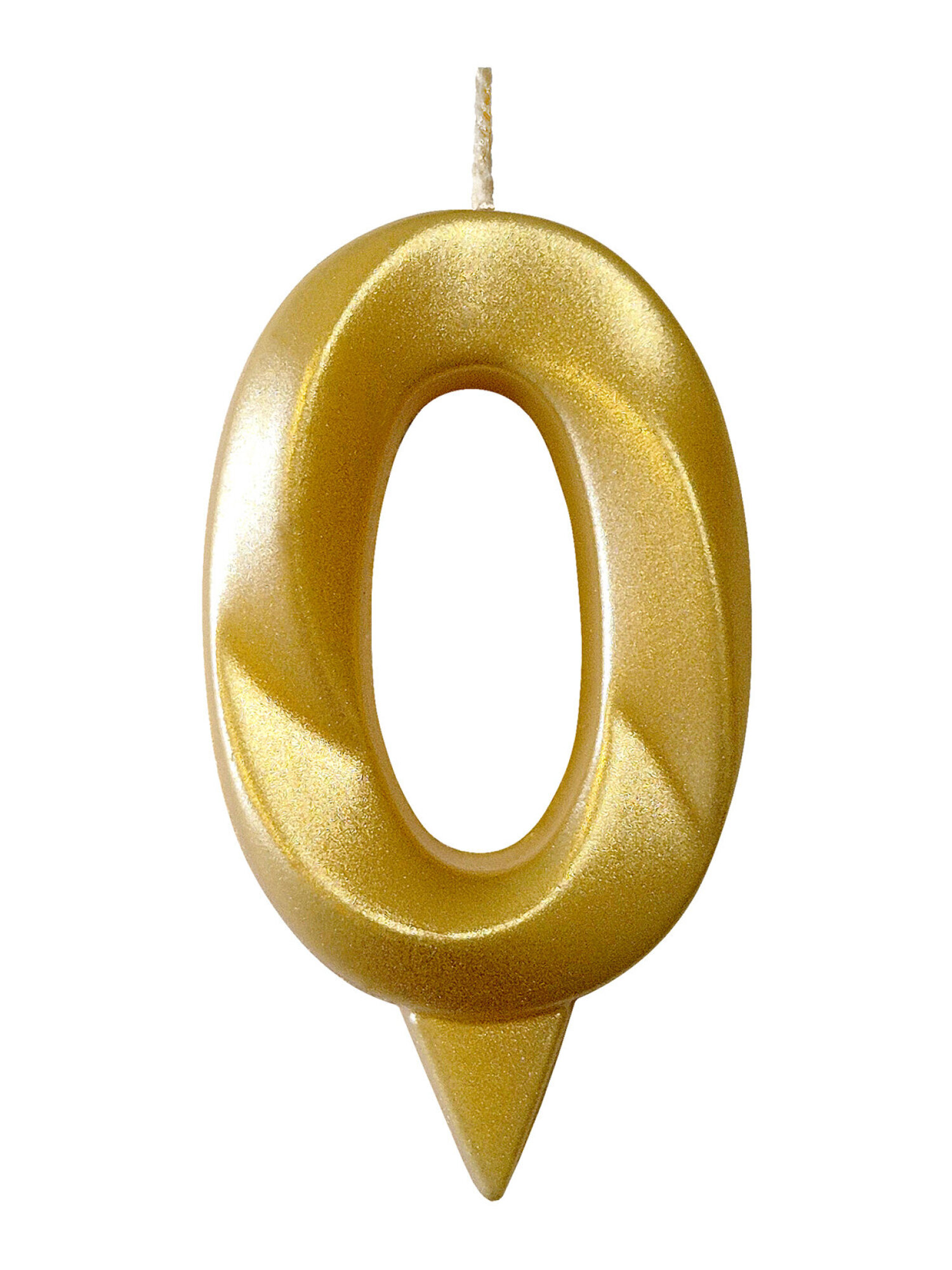 Свеча-цифра для торта Свечной маркет украшение в виде цифры 0, 7 см, на ножке - фото 2