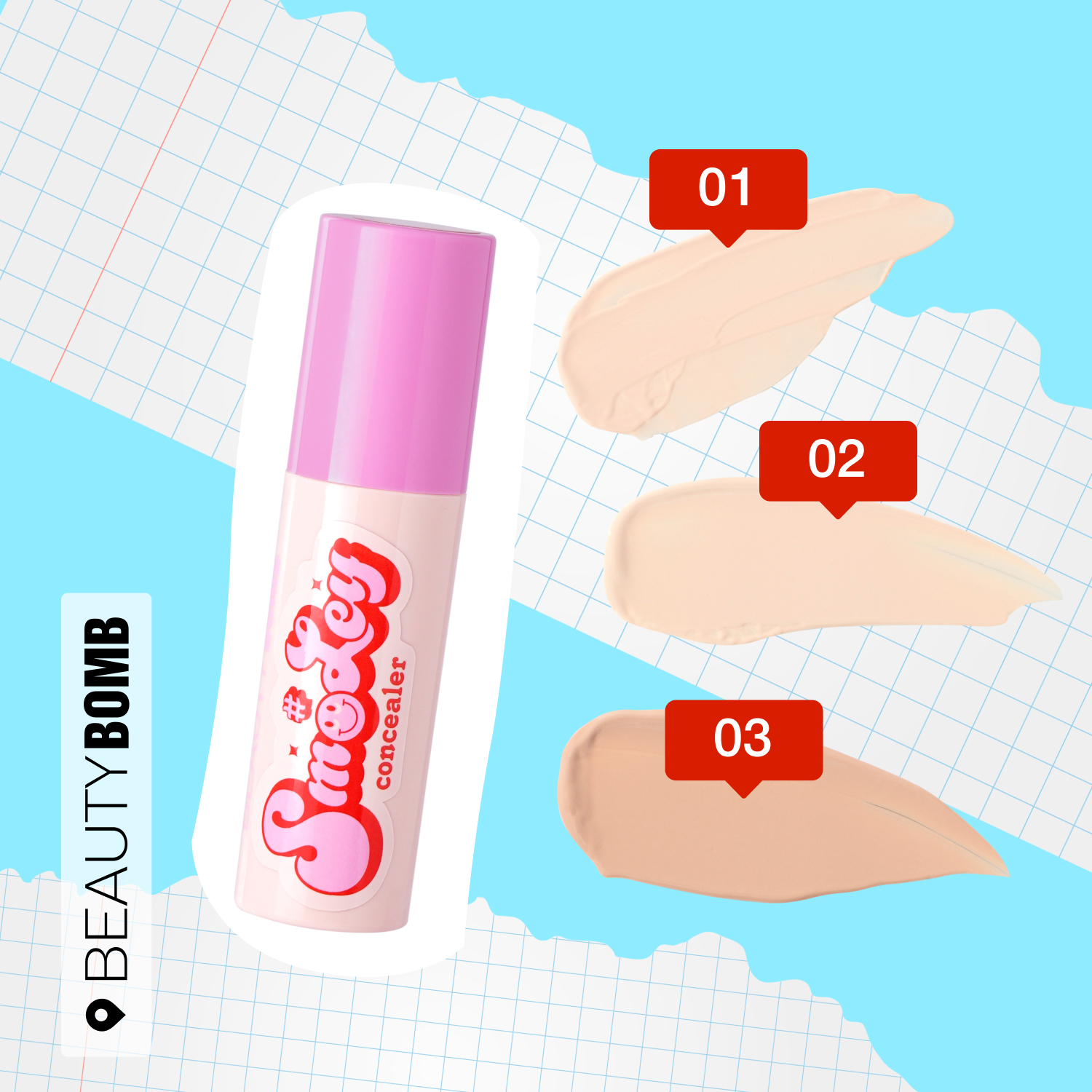 Консилер для лица Beauty Bomb жидкий Hiding Liquid concealer Smiley тон 03 - фото 7