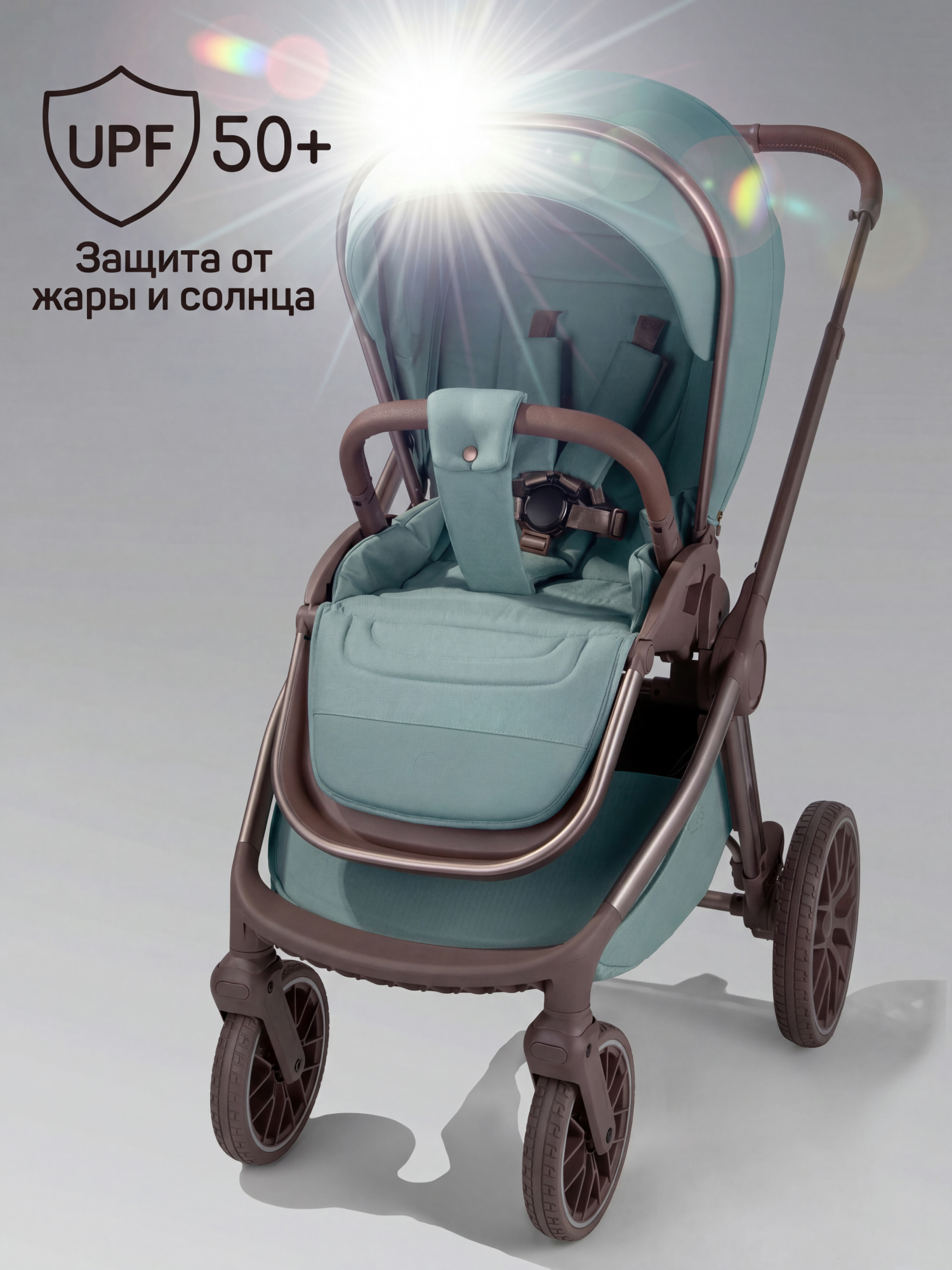 Коляска 2в1 Amarobaby Motus Premium Ecco Exclusive голубой - фото 14