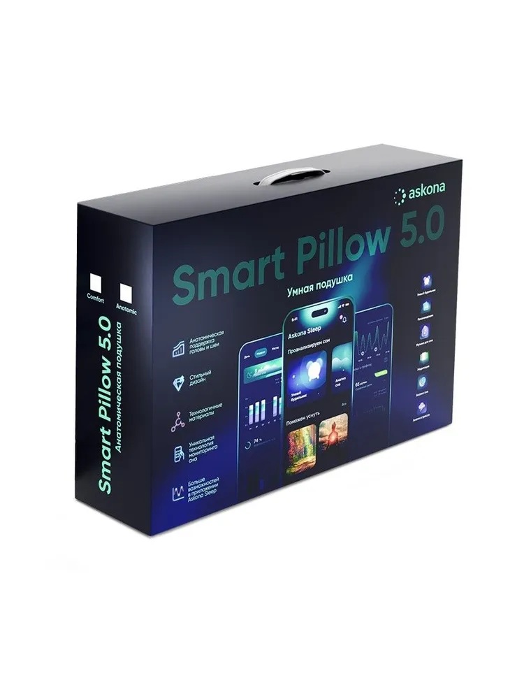 Подушка анатомическая Askona Smart Pillow 5.0 40 x 60 см - фото 8