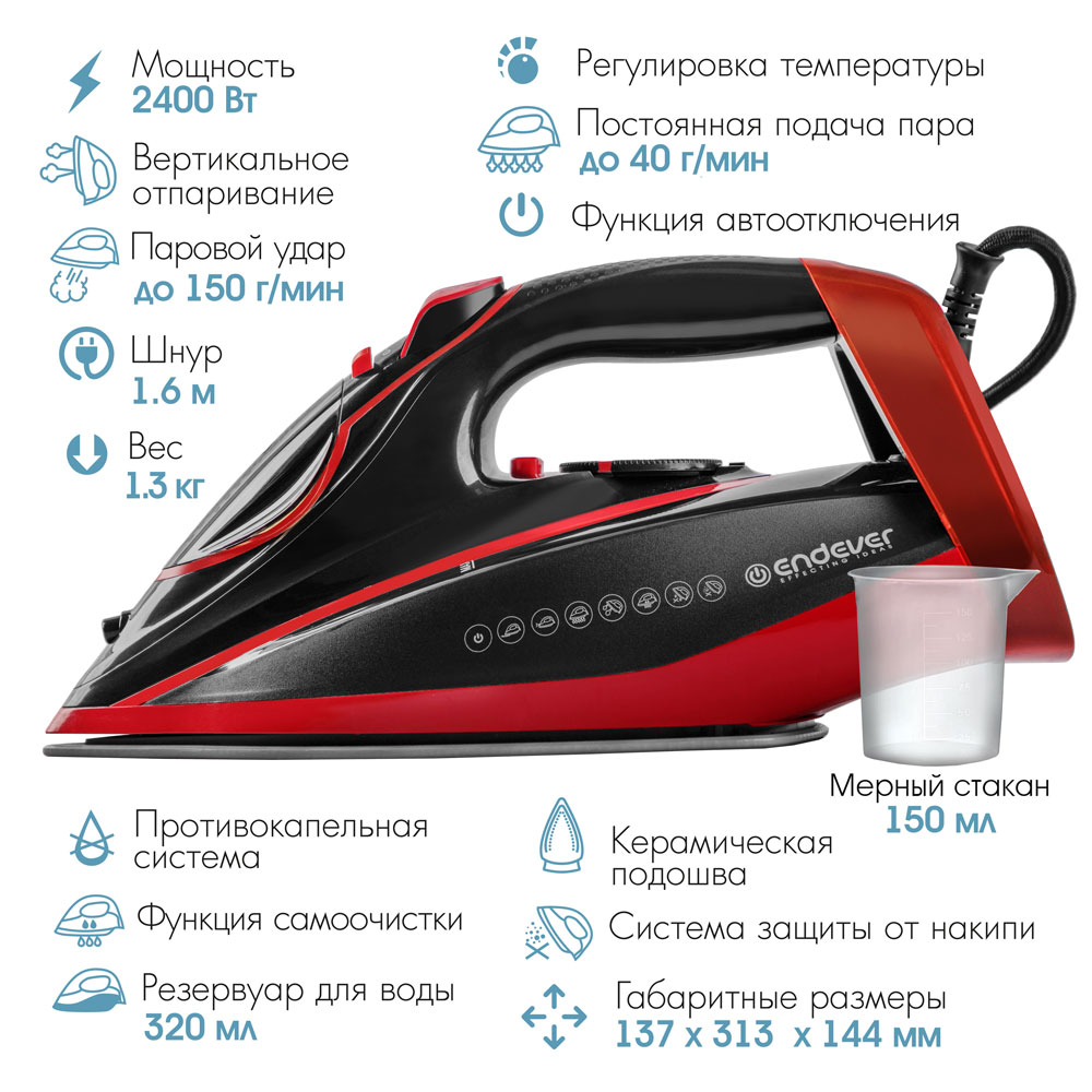 Утюг ENDEVER Delta-225 - фото 6