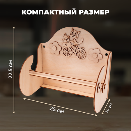 Конструктор LORI(колорит) Кот на велосипеде деревянный