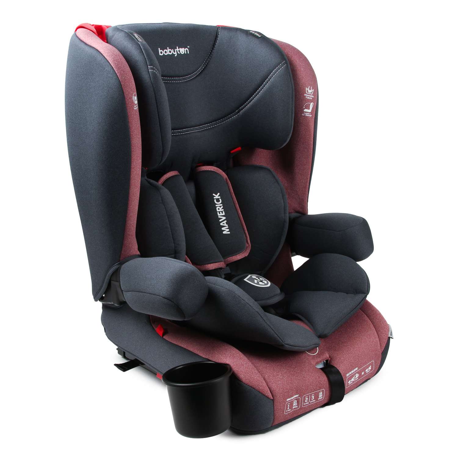 Автокресло Babyton Maverick Red Isofix 1/2/3 (9-36 кг) - фото 16