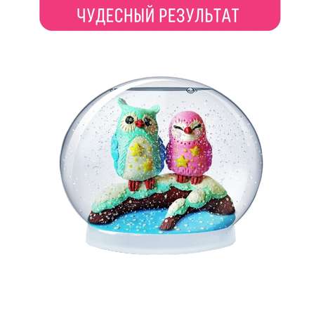 Пластилин Magic Moments Волшебный снежный шар Совушки