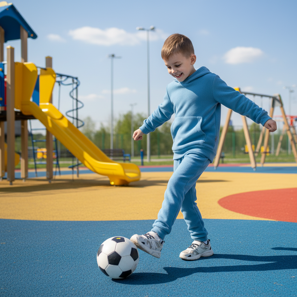 Худи и брюки Утенок 7043г(ш) голубой - фото 3