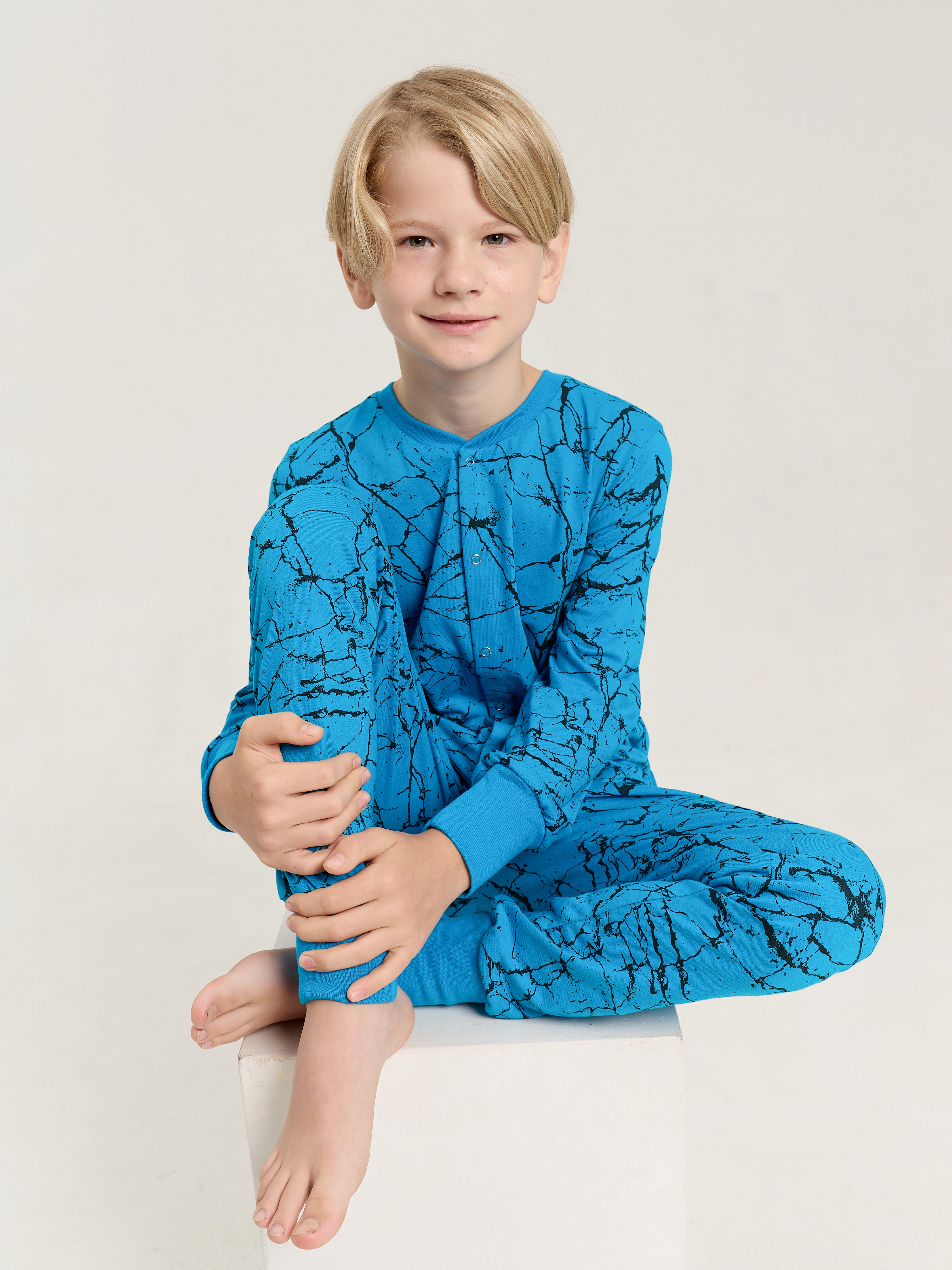 Пижама Весёлый человечек Д00113П/Мрамор - фото 10