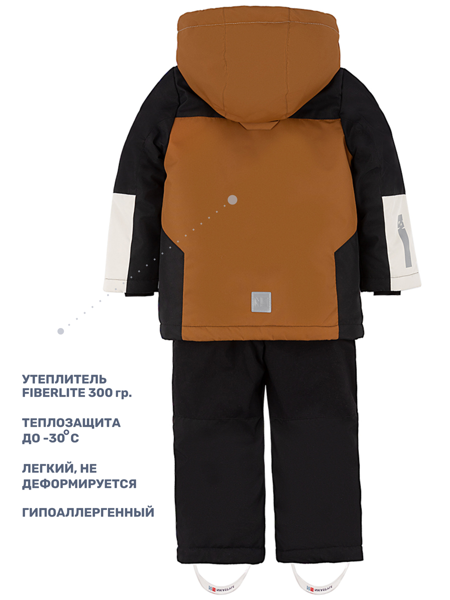 Костюм NIKASTYLE 7з7124 кэмел/черный - фото 7