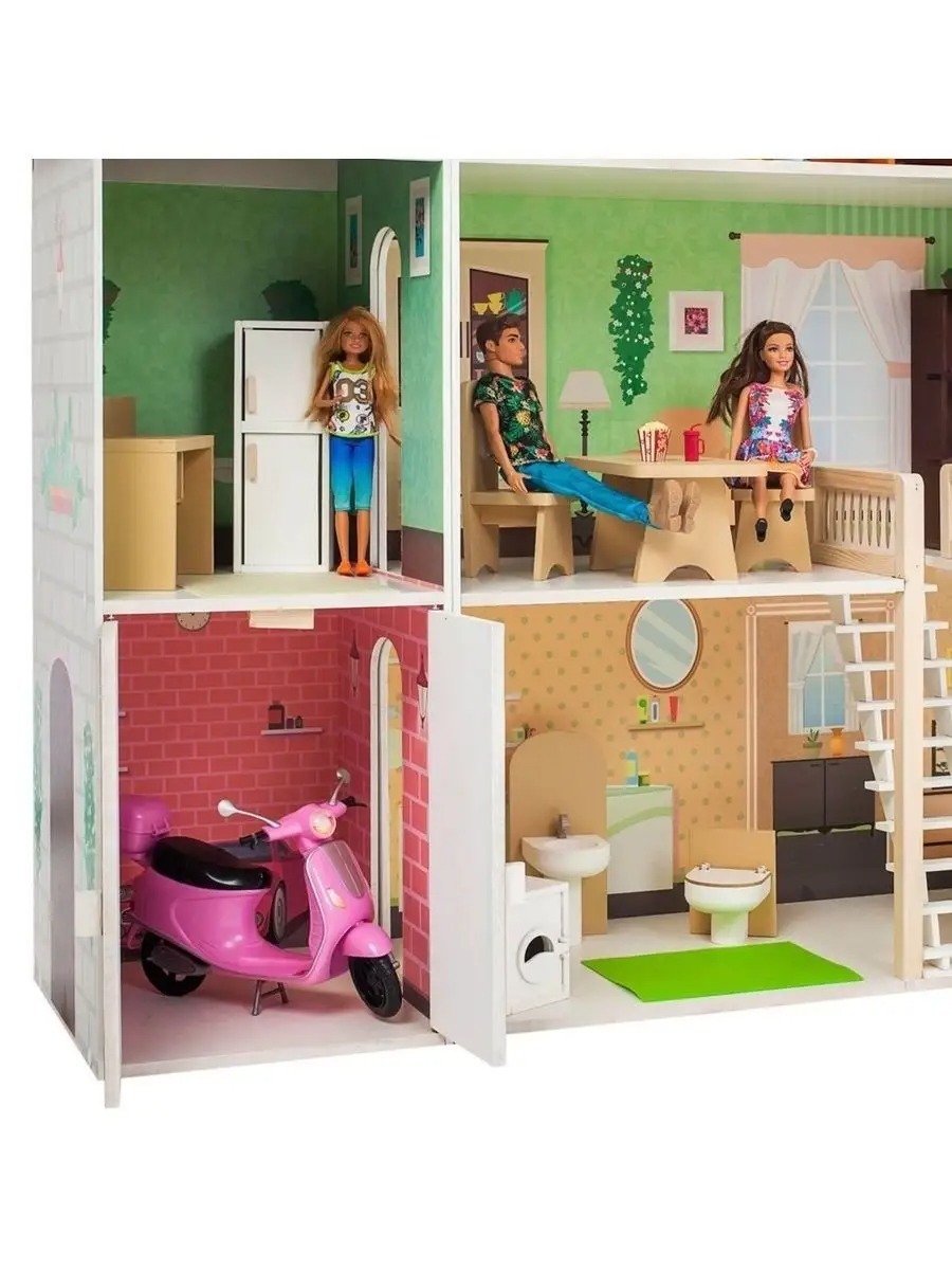 Домик для кукол PAREMO 124 см с мебелью PD318-21 - фото 6