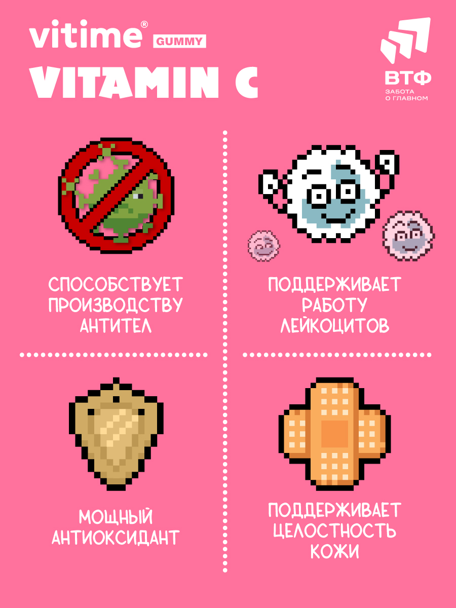Мармеладные пастилки Витамин С Vitime Gummy VITime - фото 7