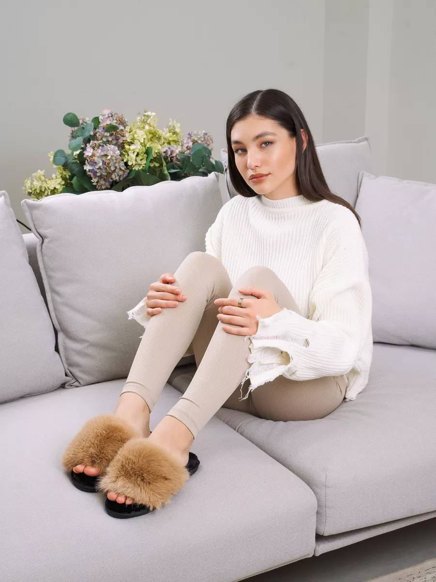 Тапочки UTA HOME 12мех/беж - фото 5