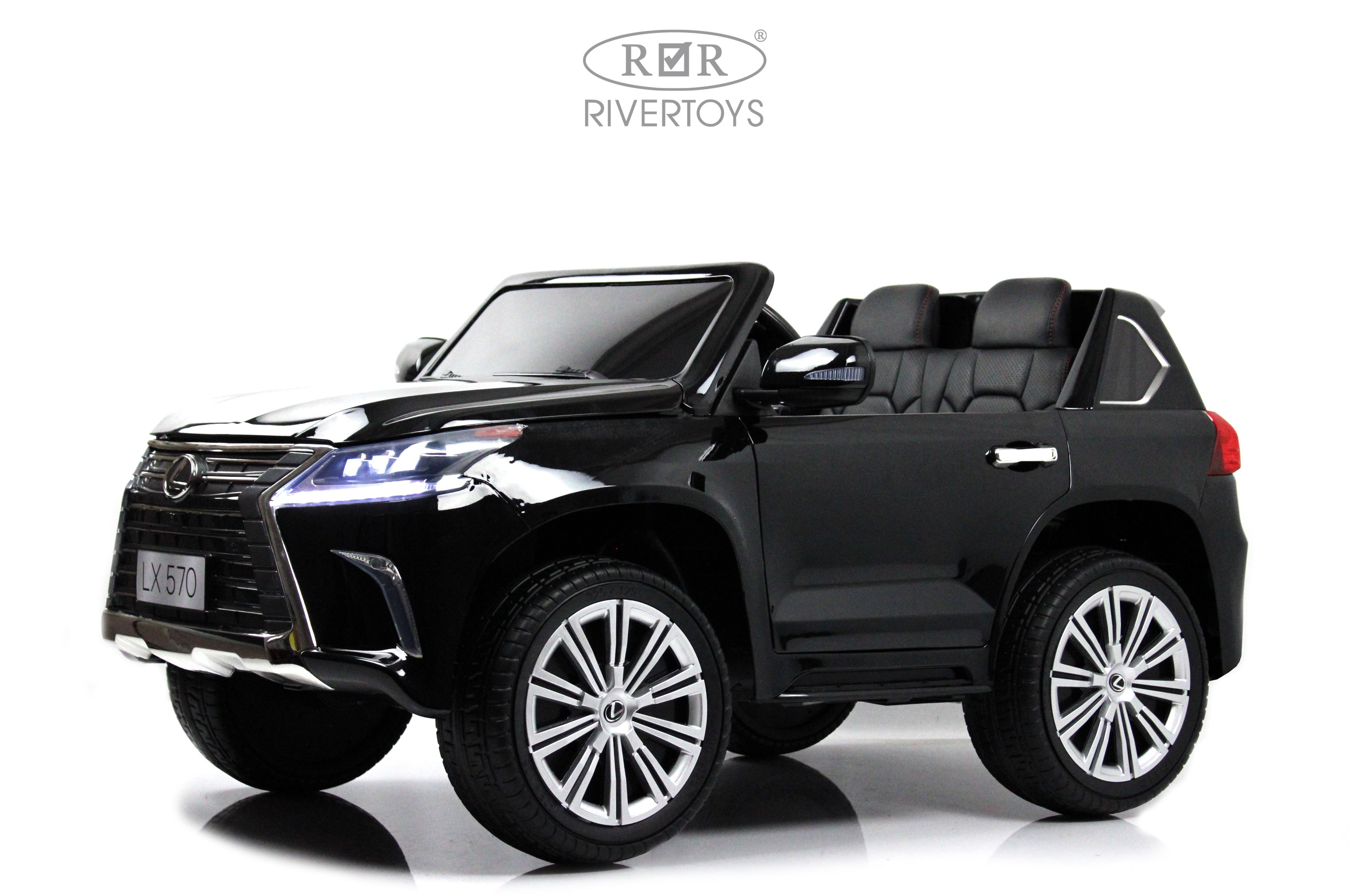 Электромобиль RIVERTOYS Lexus Y555YY-BLACK-GLANEC С пультом ДУ - фото 12