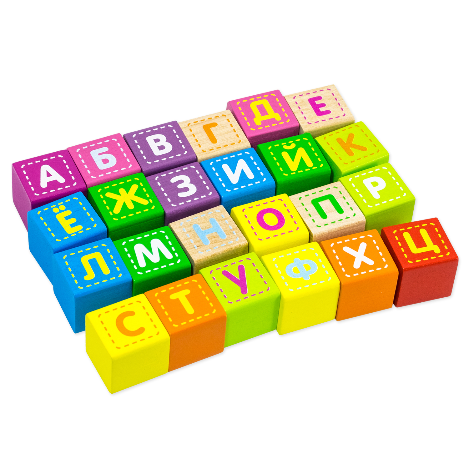 Игрушка Alatoys кубики 24 кубика БУКВЫ-ЦИФРЫ - фото 2