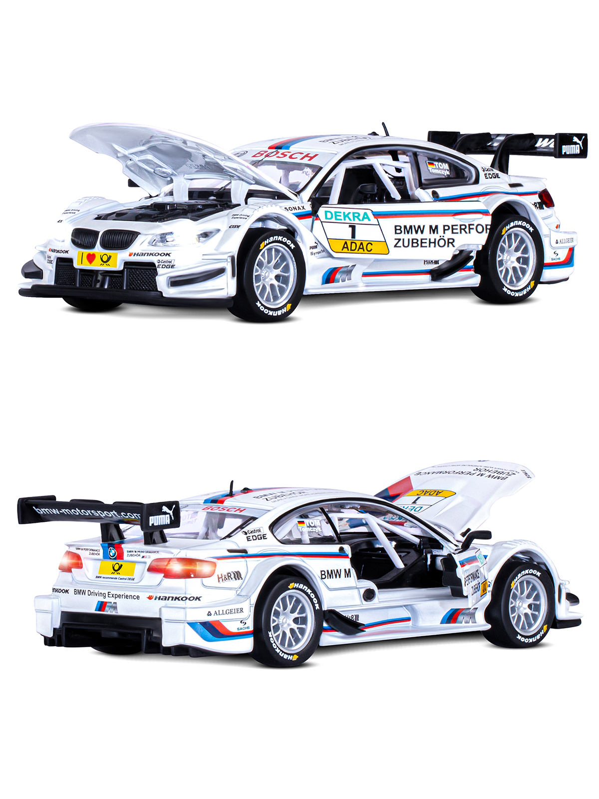 Автомобиль АВТОпанорама BMW M3 DTM 1:32 JB1251317 - фото 8