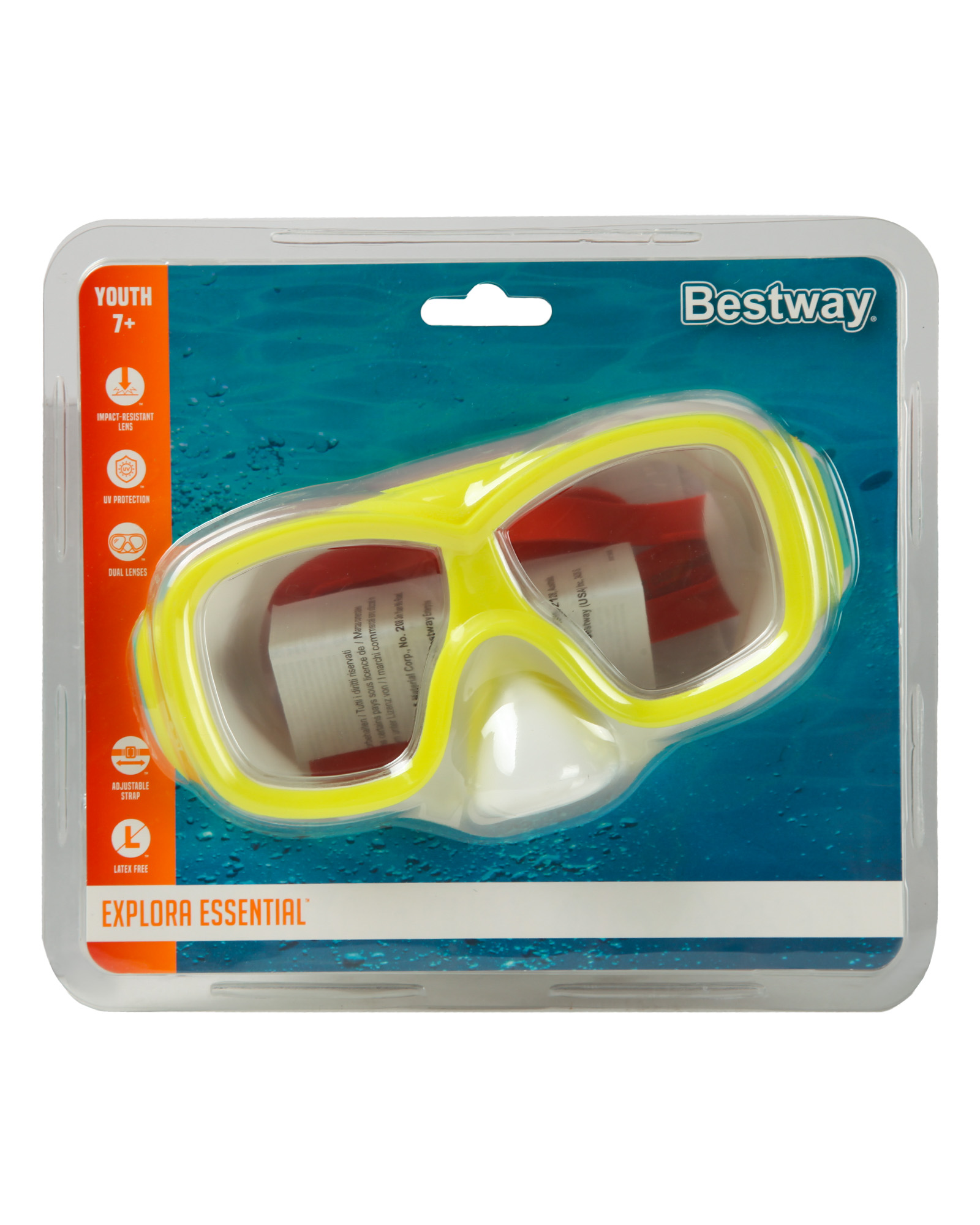 Маска для ныряния Bestway желтая - фото 7