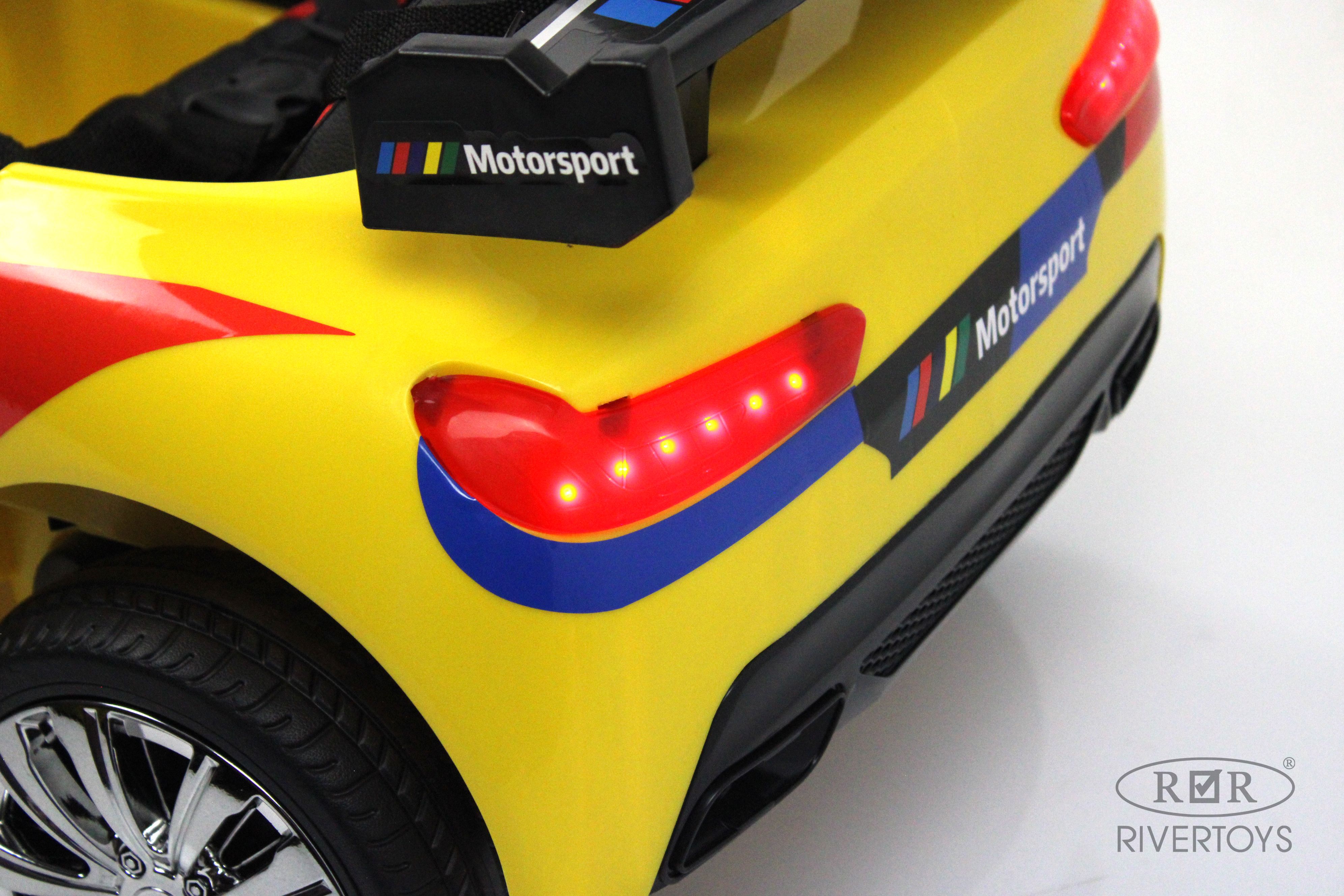Электромобиль RIVERTOYS F444FF-YELLOW С пультом ДУ - фото 9
