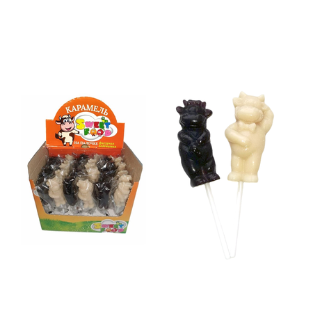 Карамель фигурная на палочке Sweet Food Быки Коровы 30 штук