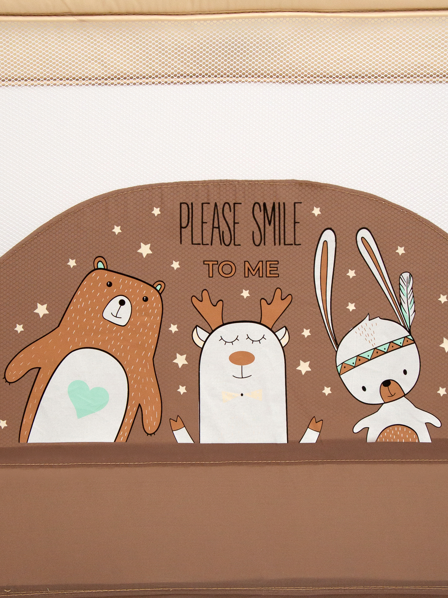 Манеж-кровать AmaroBaby Multiform Smile Friends прямоугольный бежевый AMARO-26MSF-Be - фото 26