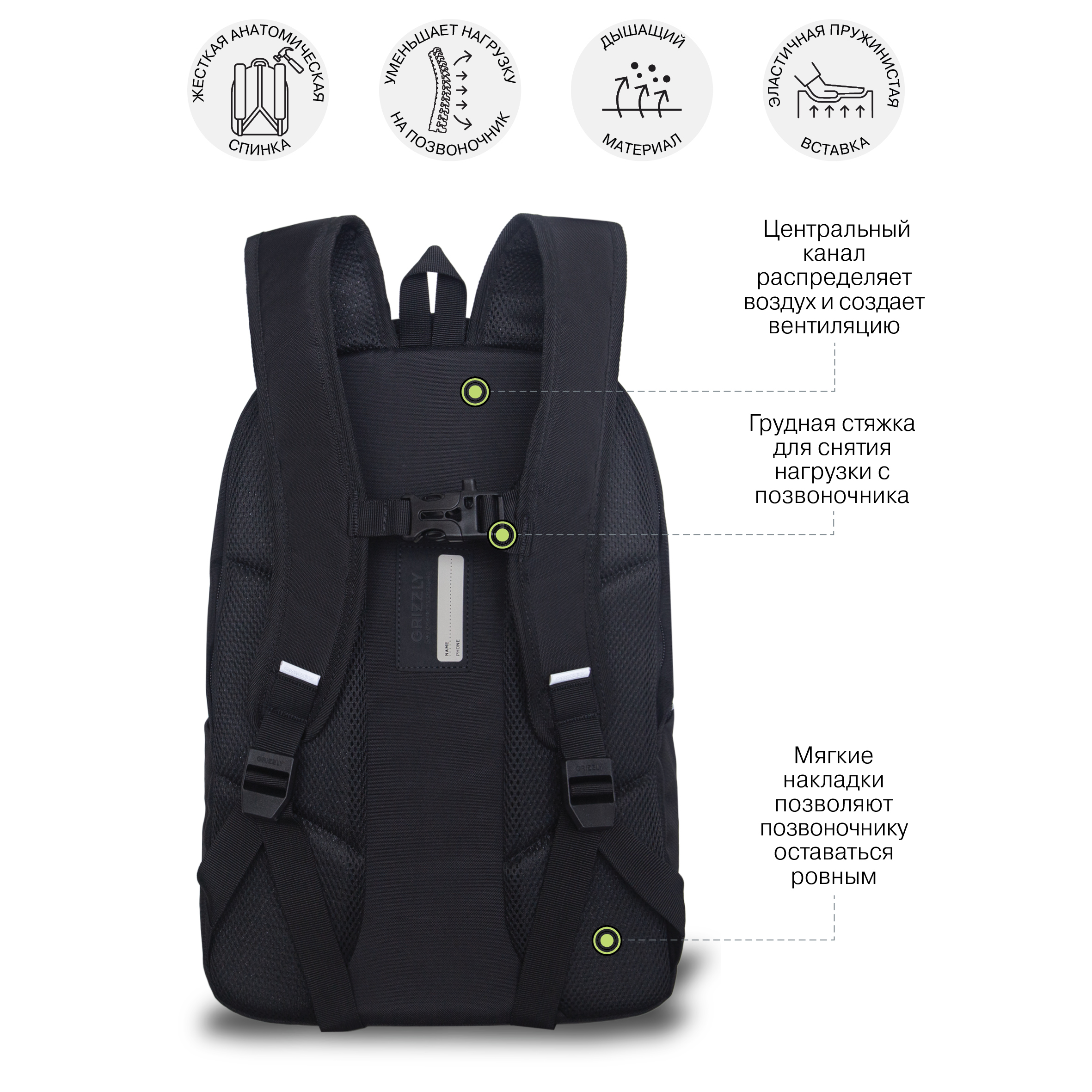 Рюкзак Grizzly Скелет - фото 10