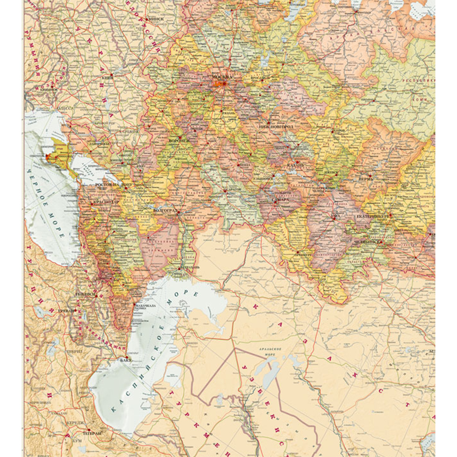 Карта настенная Атлас Принт Россия Экодизайн 2.02х1.43 м - фото 2