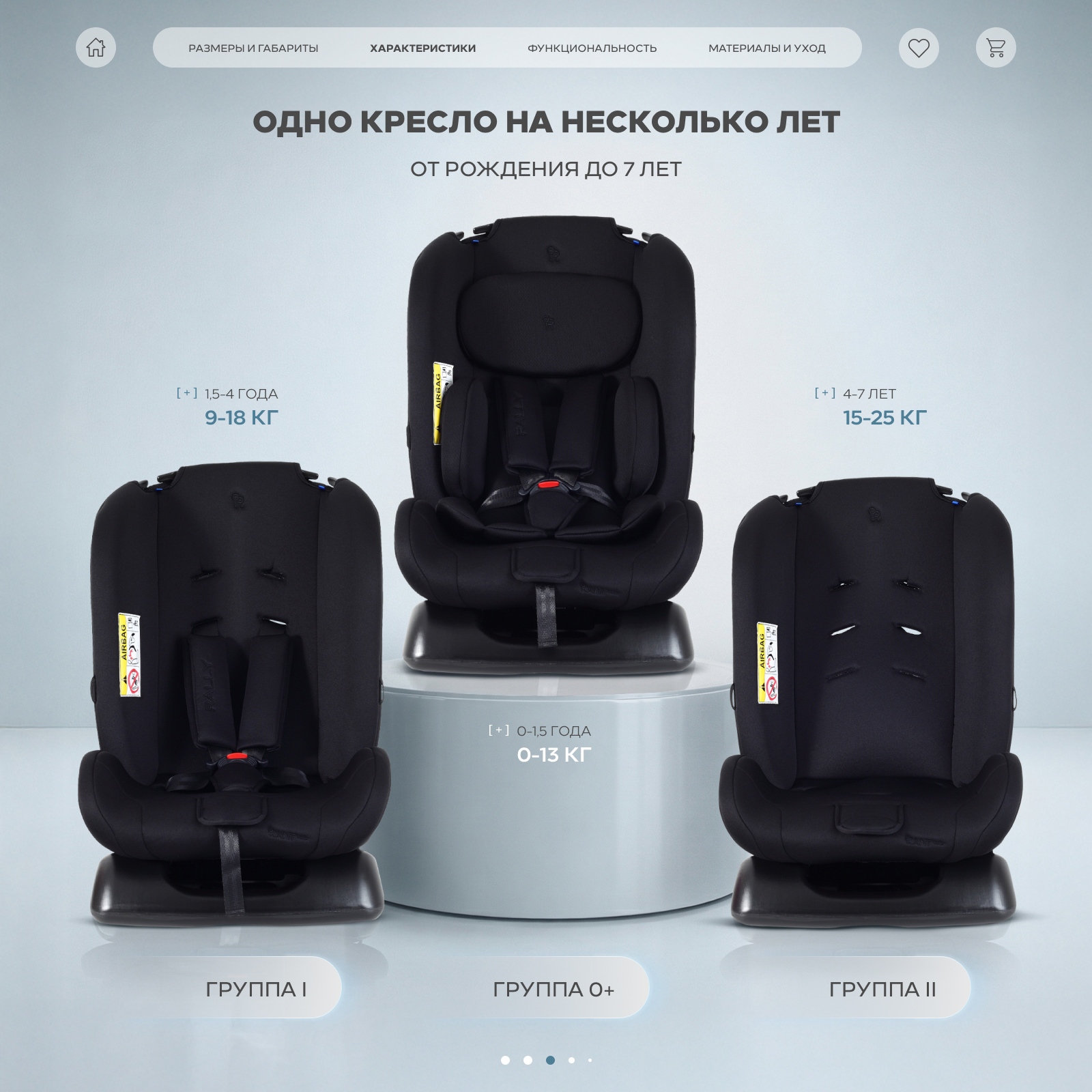 Автокресло Rant Basic Rally next 0+/1/2 (0-25 кг) черный - фото 9