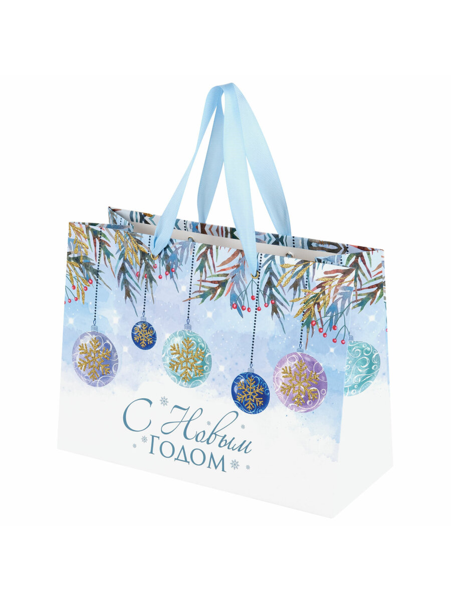 Пакет новогодний подарочный Золотая сказка набор 4 штуки Artpaper Wide 1 - фото 6