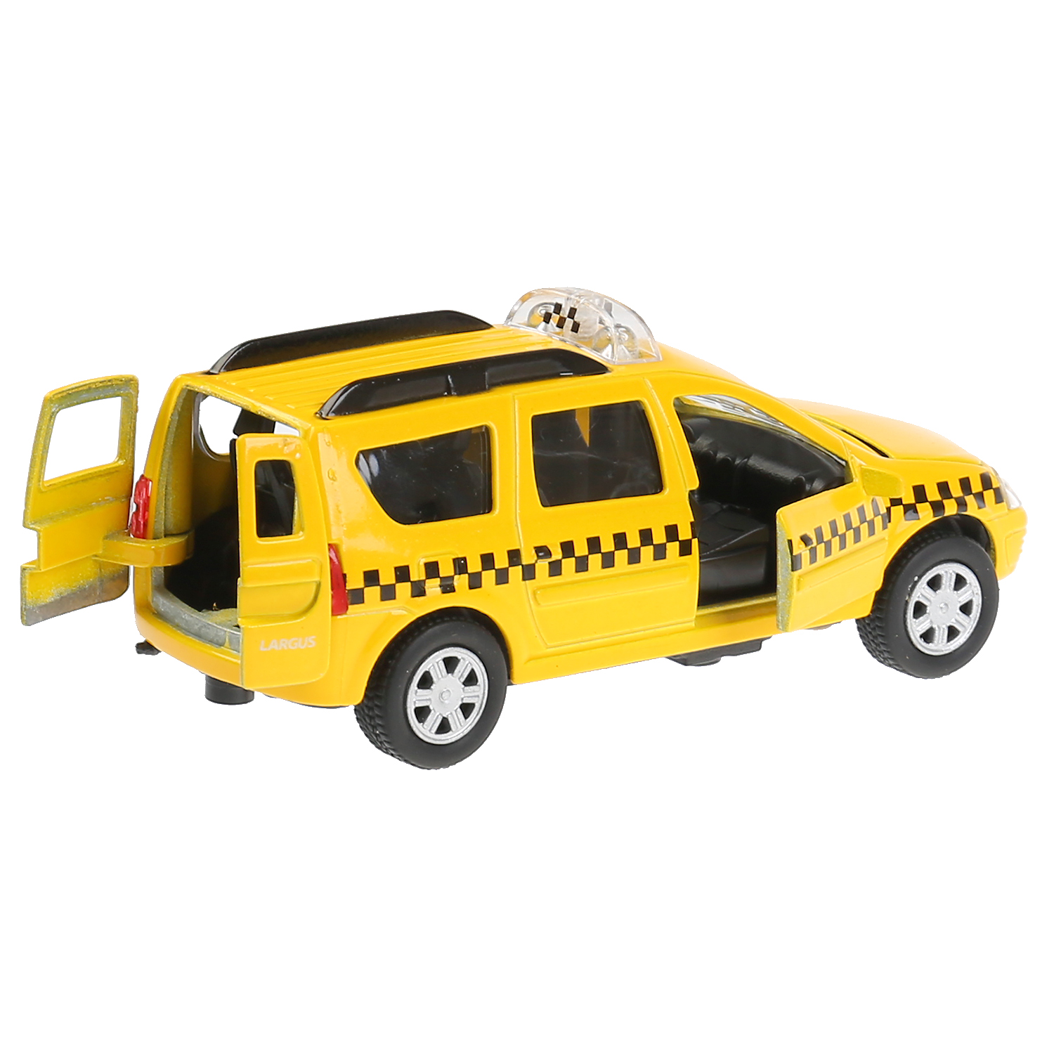 Автомобиль Технопарк LADA Ларгус такси 1:43 181598 - фото 5