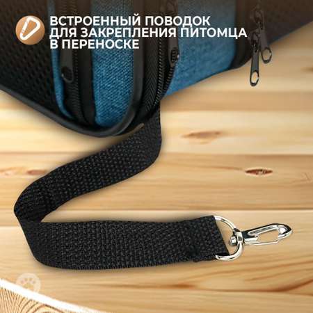 Сумка-переноска для животных Не один дома Bag 41*24*29см Синий