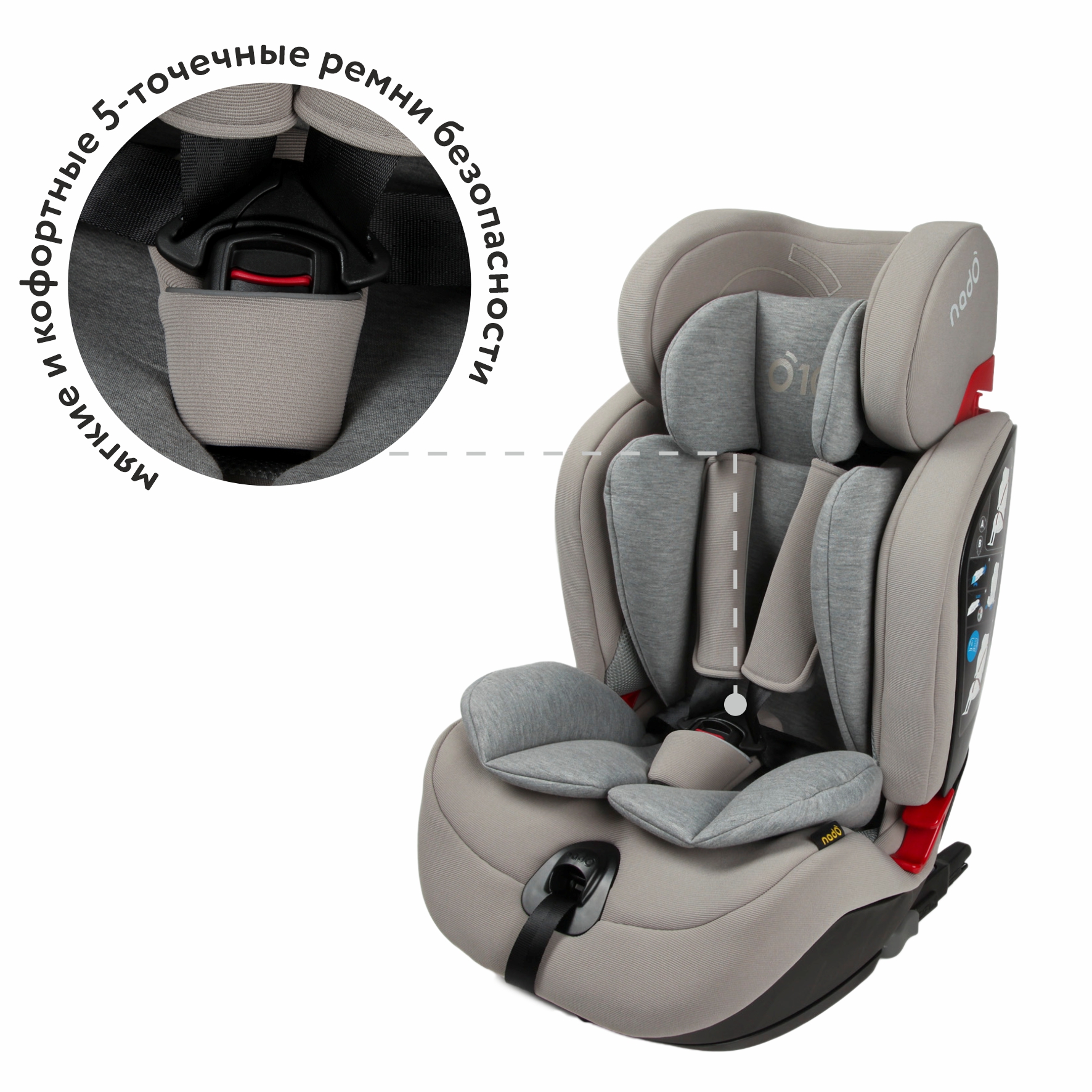 Автокресло nado Litchi Isofix 1/2/3 (9-36 кг) - фото 7