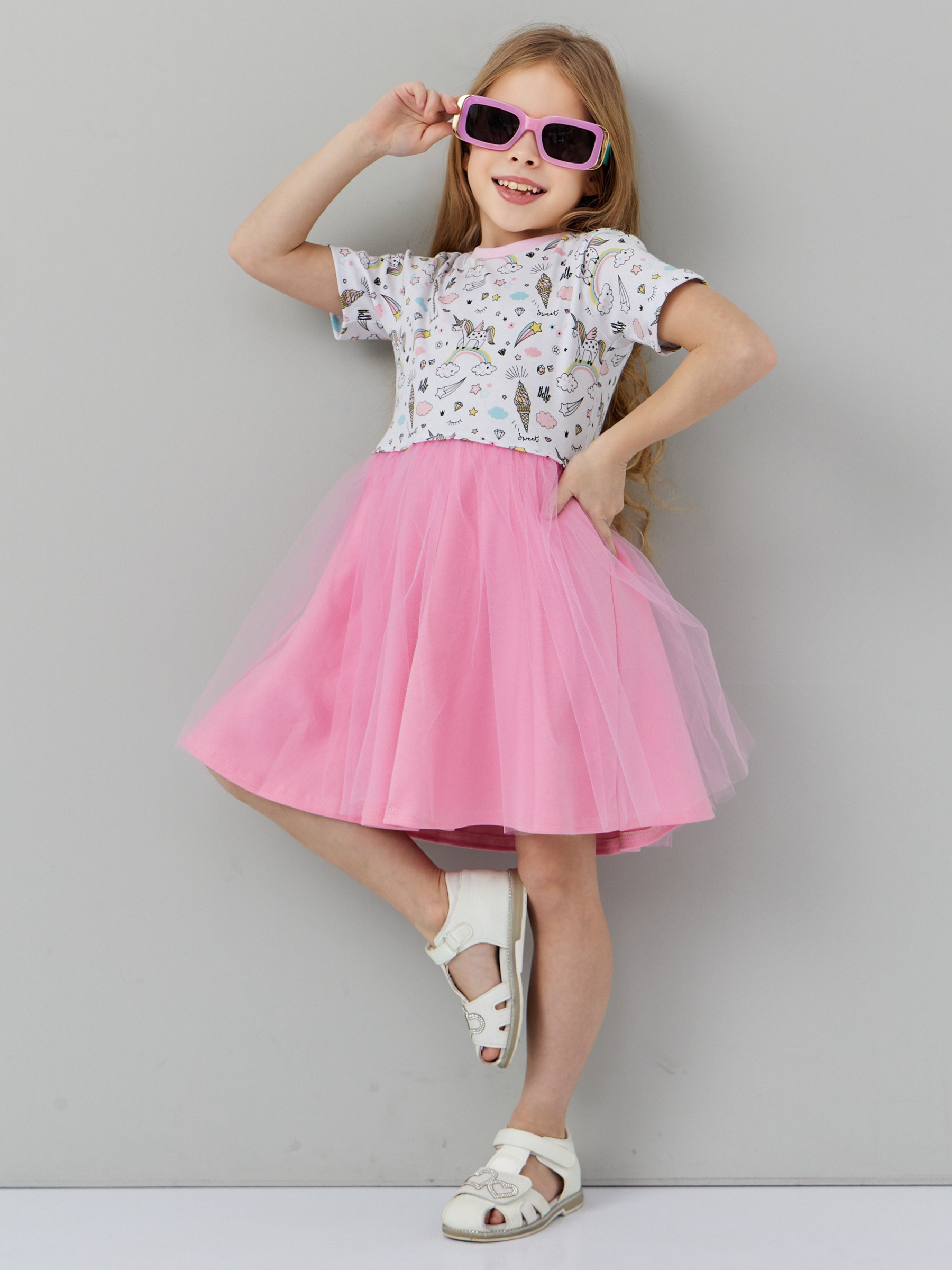 Платье Timpuh print pink - фото 4